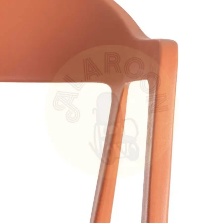 Silla apilable de polipropileno teja apta para exterior con protección UV EN581 52x52x80cm - Ixia - 616270IX - foto-secundaria-4