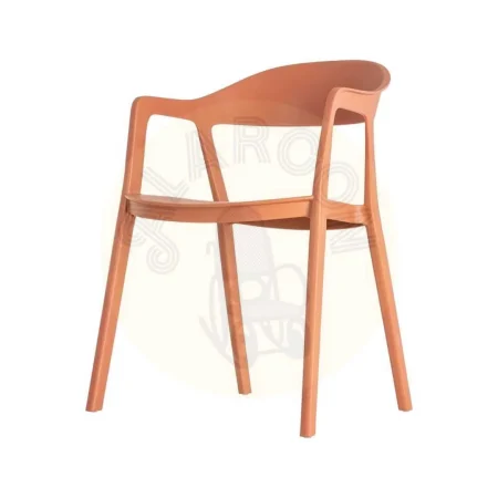 Silla apilable de polipropileno teja apta para exterior con protección UV EN581 52x52x80cm - Ixia - 616270IX - foto-secundaria-5