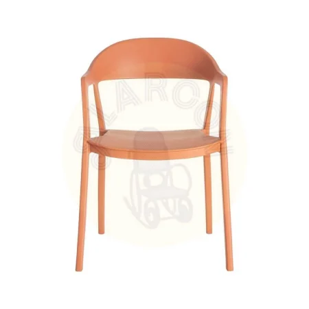 Silla apilable de polipropileno teja apta para exterior con protección UV EN581 52x52x80cm - Ixia - 616270IX - foto-secundaria-6