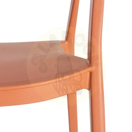 Silla apilable de polipropileno teja apta para exterior con protección UV EN581 52x52x80cm - Ixia - 616270IX - foto-secundaria-7