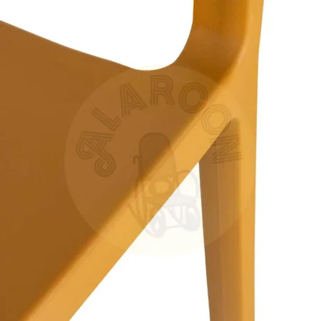 Silla apilable de polipropileno con respaldo de cuerda mostaza 56x54x75.50cm - Ixia - 616271IX - foto-secundaria-7
