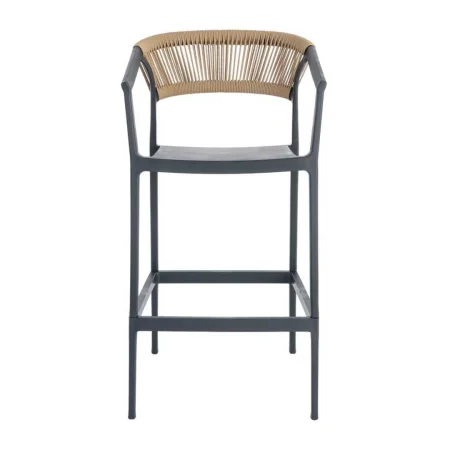 Silla taburete polipropileno con cuerda de polietileno antracita 55.80x59.80x104.50cm - Ixia - 616273IX - foto-blanco