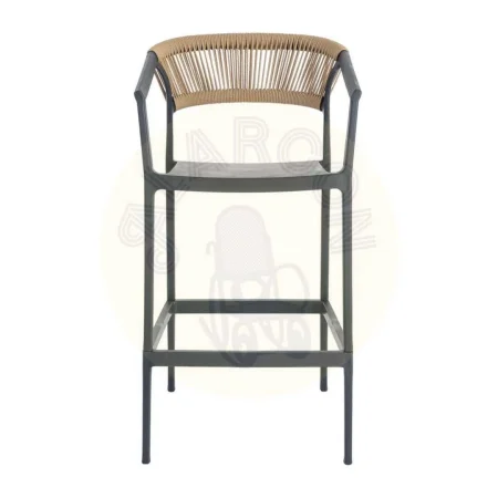 Silla taburete polipropileno con cuerda de polietileno antracita 55.80x59.80x104.50cm - Ixia - 616273IX - foto-secundaria-1