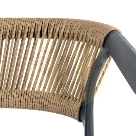 Silla taburete polipropileno con cuerda de polietileno antracita 55.80x59.80x104.50cm - Ixia - 616273IX - foto-secundaria-10
