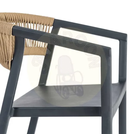 Silla taburete polipropileno con cuerda de polietileno antracita 55.80x59.80x104.50cm - Ixia - 616273IX - foto-secundaria-8