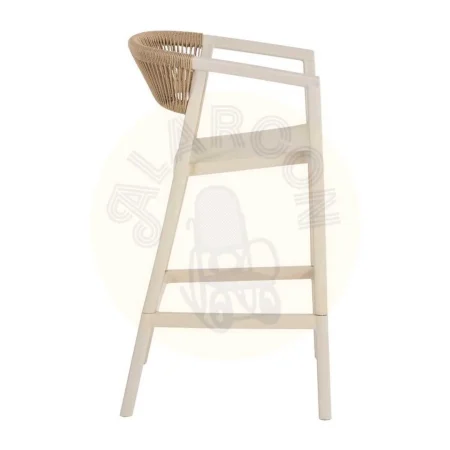 Taburete-silla de polipropileno y cuerda beige 55.80x59.80x104.50cm - Ixia - 616274IX - foto-secundaria-2