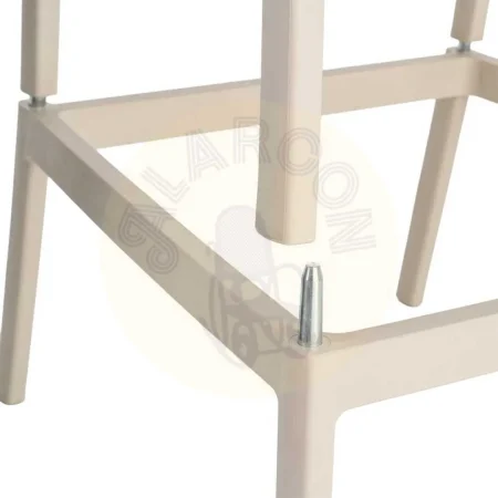 Taburete-silla de polipropileno y cuerda beige 55.80x59.80x104.50cm - Ixia - 616274IX - foto-secundaria-5