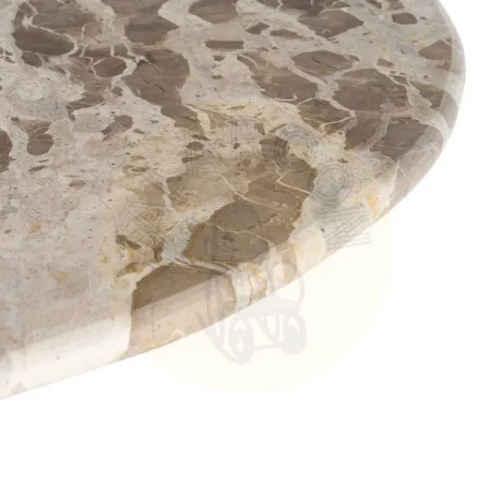 Mesa de comedor en madera de mango con sobre de mármol 120x120x77cm - Ixia - 616284IX - foto-secundaria-1