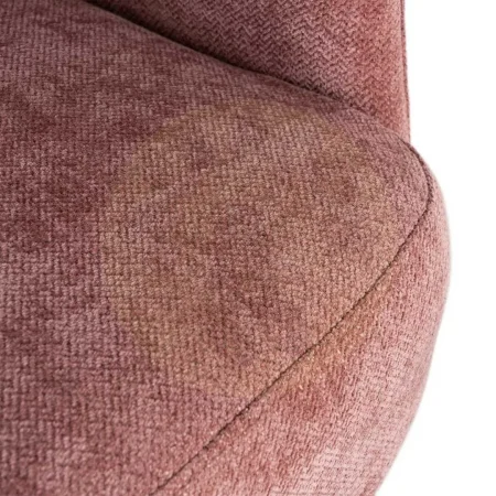Sillón giratorio rosa en tejido y madera 71x68x72cm - Ixia - 616334IX - foto-secundaria-7