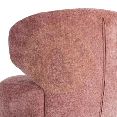 Sillón giratorio rosa en tejido y madera 73x68x74cm - Ixia - 616336IX - foto-secundaria-8