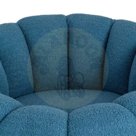 Sillón azul tapizado en tejido 100% poliéster con estructura de madera 92x89x61cm - Ixia - 616338IX - foto-secundaria-7