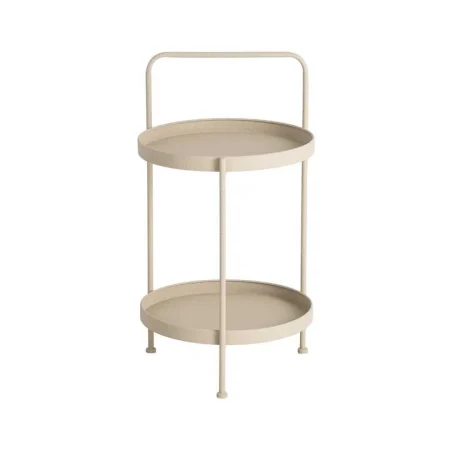 Mesita auxiliar de metal beige 36.50x36.50x66cm - Ixia - 616339IX - foto-blanco