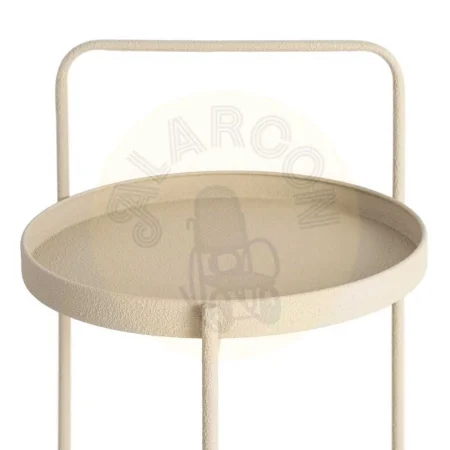 Mesita auxiliar de metal beige 36.50x36.50x66cm - Ixia - 616339IX - foto-secundaria-1
