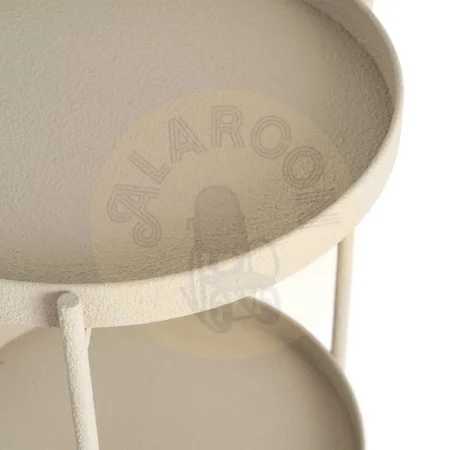 Mesita auxiliar de metal beige 36.50x36.50x66cm - Ixia - 616339IX - foto-secundaria-5