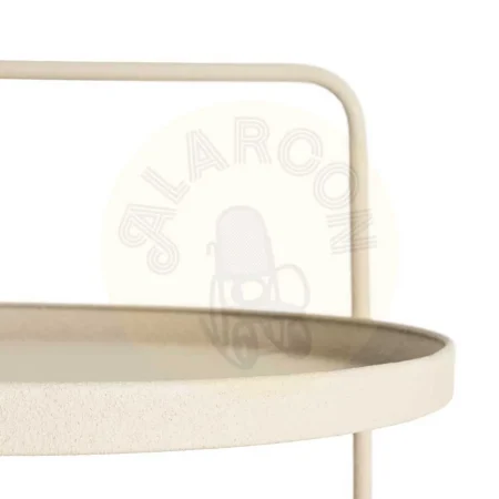 Mesita auxiliar beige de metal 56x56x60cm - Ixia - 616340IX - foto-secundaria-2