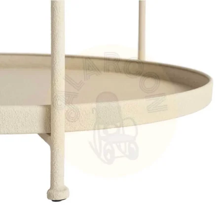 Mesita auxiliar beige de metal 56x56x60cm - Ixia - 616340IX - foto-secundaria-3