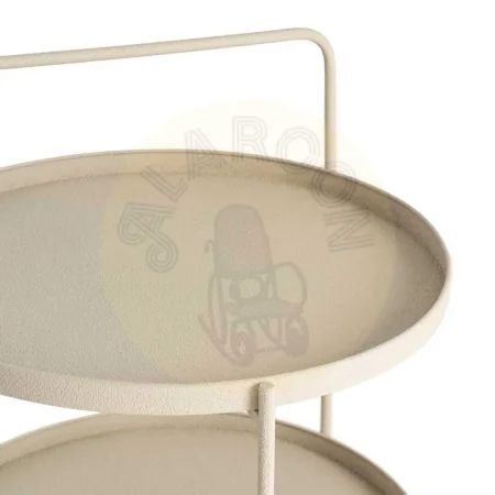 Mesita auxiliar beige de metal 56x56x60cm - Ixia - 616340IX - foto-secundaria-5