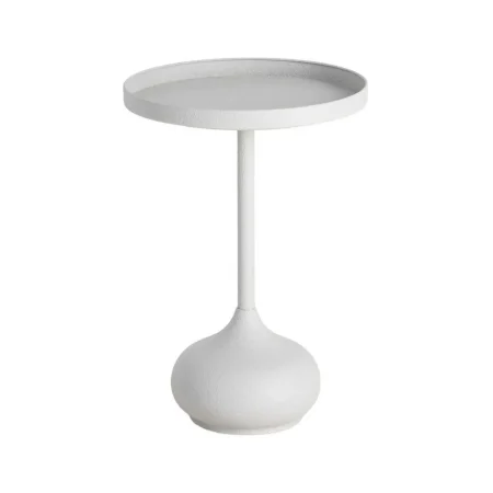 Mesita auxiliar blanca de metal 40x40x57cm - Ixia - 616341IX - foto-blanco