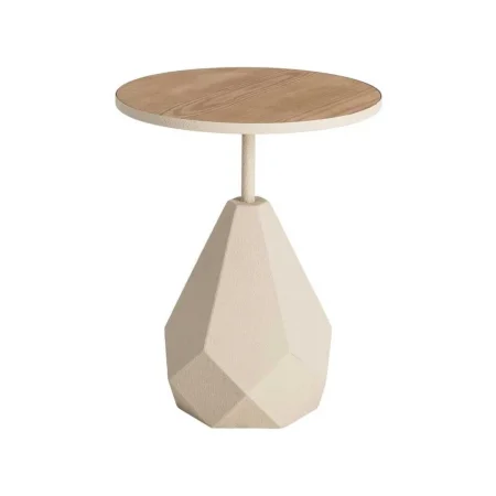 Mesita crema en metal 45x45x56cm - Ixia - 616344IX - foto-blanco