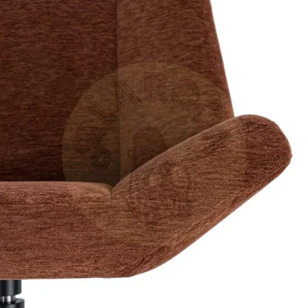 Sillón giratorio tapizado en tejido 100% poliéster con estructura metálica y rotación 360º 89x86x77cm - Ixia - 616362IX - foto-secundaria-1