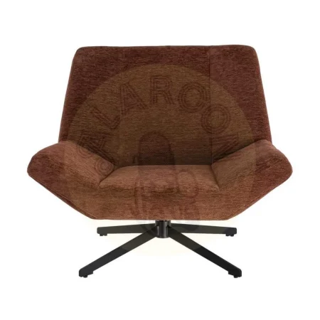 Sillón giratorio tapizado en tejido 100% poliéster con estructura metálica y rotación 360º 89x86x77cm - Ixia - 616362IX - foto-secundaria-6