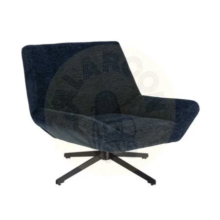 Sillón giratorio tapizado en tejido azul con estructura metálica 89x86x77cm - Ixia - 616363IX - foto-secundaria-8