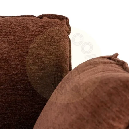Sillón marrón oscuro tapizado en tejido con estructura metálica e incluye 2 cojines 95x80x79cm - Ixia - 616364IX - foto-secundaria-4