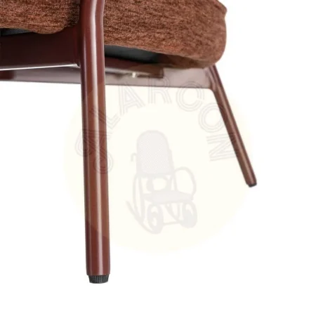 Sillón marrón oscuro tapizado en tejido con estructura metálica e incluye 2 cojines 95x80x79cm - Ixia - 616364IX - foto-secundaria-7