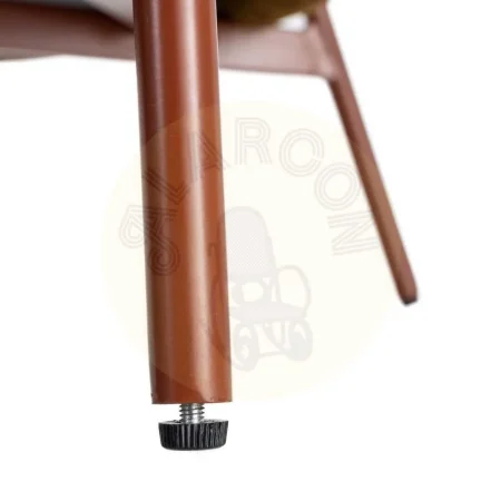 Sillón tapizado en tejido marrón claro con estructura metálica y 2 cojines 95x80x79cm - Ixia - 616365IX - foto-secundaria-8