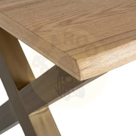 Mesa de comedor en DM y metal con tablero 4cm 180x90x77cm - Ixia - 616381IX - foto-secundaria-3