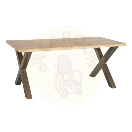 Mesa de comedor en DM y metal con tablero 4cm 180x90x77cm - Ixia - 616381IX - foto-secundaria-6