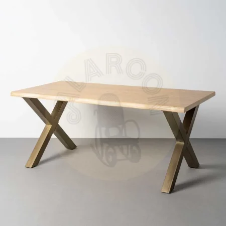 Mesa de comedor en DM y metal con tablero 4cm 180x90x77cm - Ixia - 616381IX - foto-secundaria-8