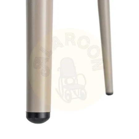 Silla apilable en aluminio y ratán PE beige apta para exterior 56x58x76cm - Ixia - 616382IX - foto-secundaria-5