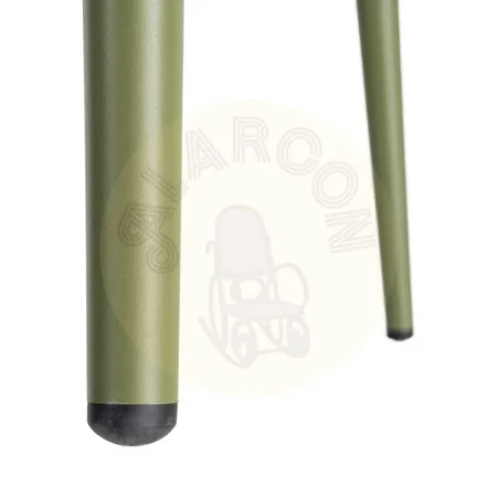 Silla apilable de aluminio y ratán PE verde para exterior certificada EN16139 56x58x76cm - Ixia - 616384IX - foto-secundaria-8