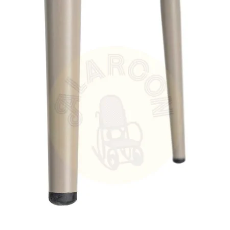 Silla apilable de aluminio y ratán PE beige apta para exterior 57x60x77.50cm - Ixia - 616385IX - foto-secundaria-8