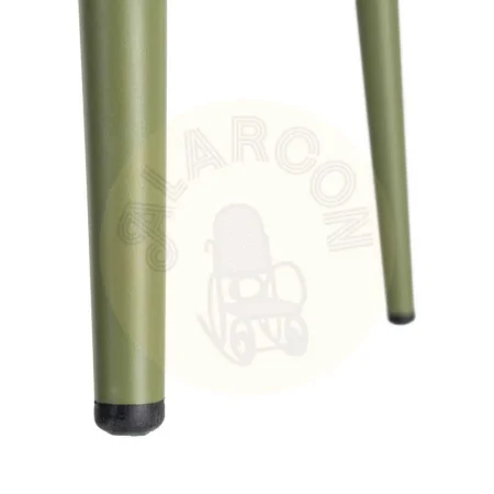 Silla apilable de aluminio y ratán PE verde apta para exterior 57x60x77.50cm - Ixia - 616387IX - foto-secundaria-8
