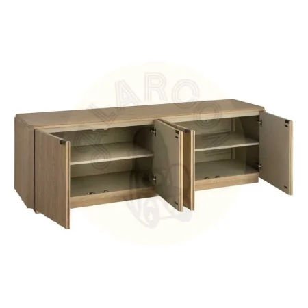 Aparador madera de roble natural para salón con zócalo 5cm - Ixia 208x54x65.50cm - Ixia - 616388IX - foto-secundaria-1