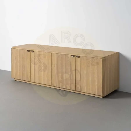Aparador madera de roble natural para salón con zócalo 5cm - Ixia 208x54x65.50cm - Ixia - 616388IX - foto-secundaria-9