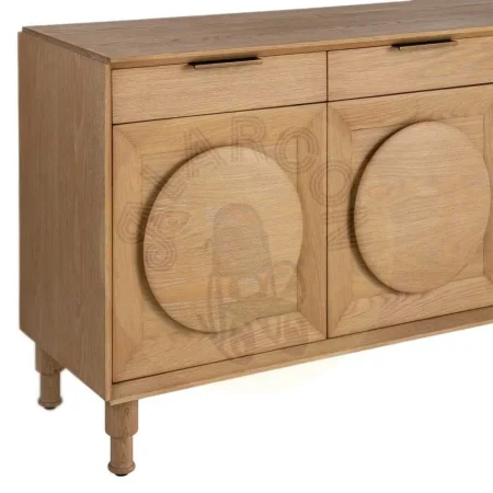 Aparador de roble natural para salón con cajones y puertas - Ixia 240x40x77cm - Ixia - 616389IX - foto-secundaria-3