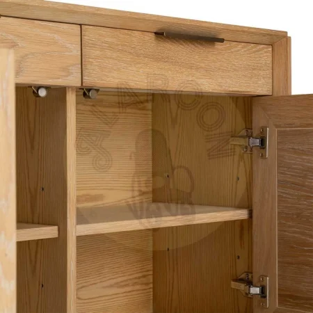 Aparador de roble natural para salón con cajones y puertas - Ixia 240x40x77cm - Ixia - 616389IX - foto-secundaria-6