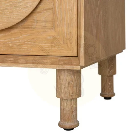 Aparador de roble natural para salón con cajones y puertas - Ixia 240x40x77cm - Ixia - 616389IX - foto-secundaria-9