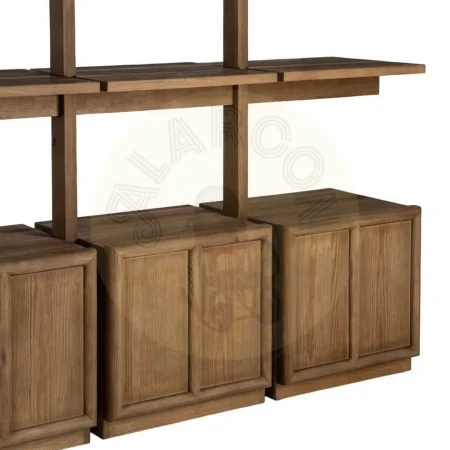 Estantería de madera de pino para salón con puertas y estantes 210.50x44.50x187cm - Ixia - 616391IX - foto-secundaria-6