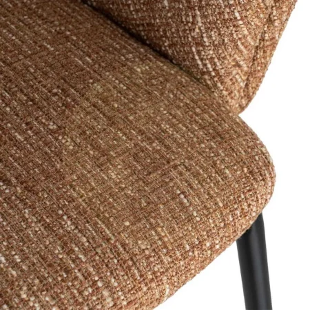 Silla con brazos tapizada en tejido moka y estructura metálica 59x61x82cm - Ixia - 616395IX - foto-secundaria-7