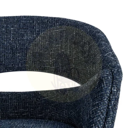 Silla de brazos tapizada en tejido azul con estructura metálica 59x61x82cm - Ixia - 616397IX - foto-secundaria-3