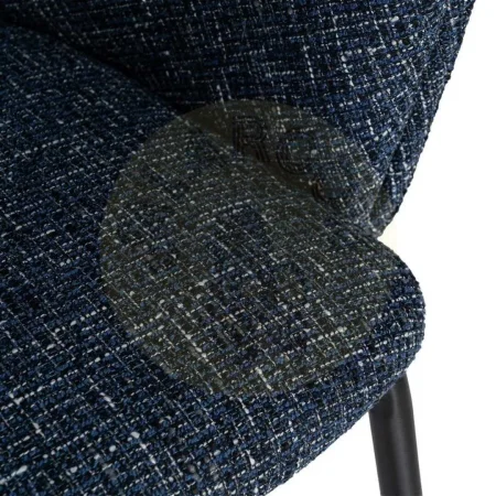 Silla de brazos tapizada en tejido azul con estructura metálica 59x61x82cm - Ixia - 616397IX - foto-secundaria-6