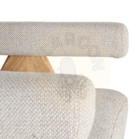 Sillón beige tapizado en tejido poliéster con estructura en plywood y patas de madera 74x76x85cm - Ixia - 616422IX - foto-secundaria-4