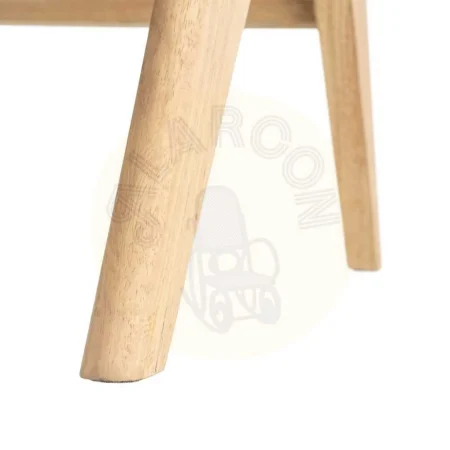 Sillón beige tapizado en tejido poliéster con estructura en plywood y patas de madera 74x76x85cm - Ixia - 616422IX - foto-secundaria-8