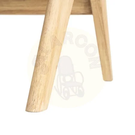 Sillón azul tapizado en poliéster con estructura plywood y patas de madera de caucho 74x76x85cm - Ixia - 616423IX - foto-secundaria-8