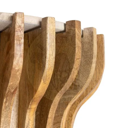 Mesa auxiliar en madera de mango y mármol 53x53x62cm - Ixia - 616440IX - foto-secundaria-3
