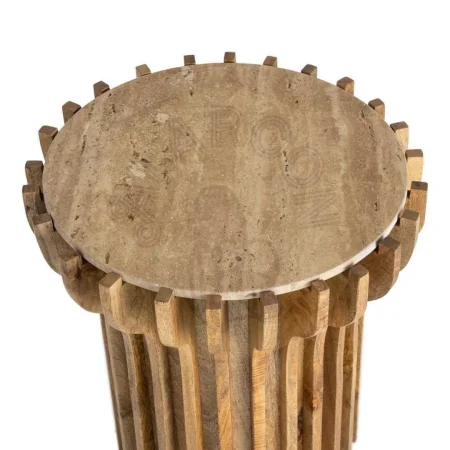 Mesa auxiliar en madera de mango y mármol 53x53x62cm - Ixia - 616440IX - foto-secundaria-5